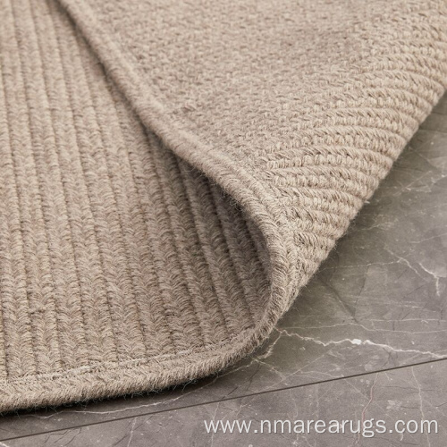 High quality livingroom wool braided woven area rug